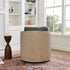 Claude Premium Leather Swivel Cane Chair - Modern Swivel Chair | Swivel Accent Chairs | Kinwell Furniture | Swivel Armchairs